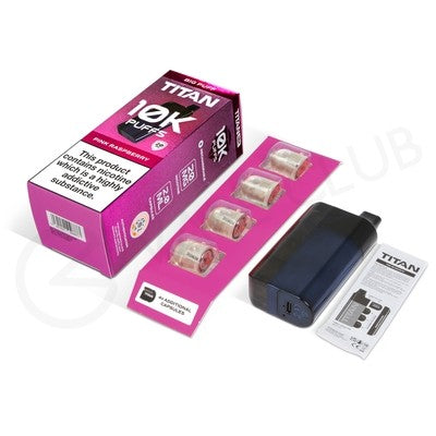 Titan 10k Puffs Disposable Vape Pod Kit - Pink Raspberry *New*